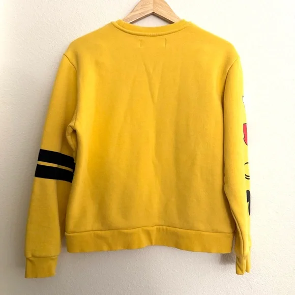 Disney Parks Mickey Sweatshirt Yellow Size Medium Unisex Graphic Embroidery - Picture 2 of 11